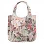 L'ARTIGIANO Włoska kwiaty pastelowa A4 klasyczna skórzana torebka shopper bag