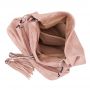 FASHION BAGS - RÓŻOWA klasyczna skórzana torebka torba worek modna skóra A4 pikowana