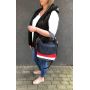 -40% Fashion vintage marynarska granatowa torebka WOREK frędzle