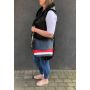 -40% Fashion vintage marynarska granatowa torebka WOREK frędzle