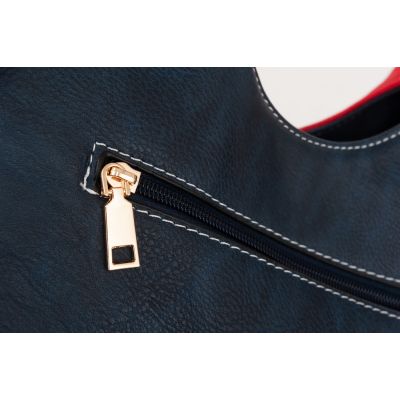 Fashion vintage marynarska granatowa torebka WOREK