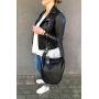 -33% MAGIC BAGS - kremowa asymetryczna torebka torba worek skóra A4
