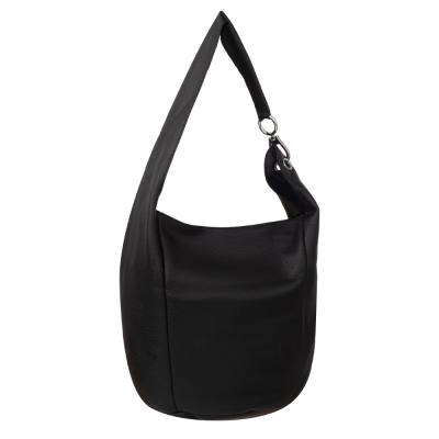 -30% MAGIC BAGS - czarna asymetryczna torebka torba worek skóra A4