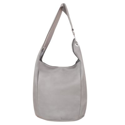-33% MAGIC BAGS - szara asymetryczna torebka torba worek skóra A4