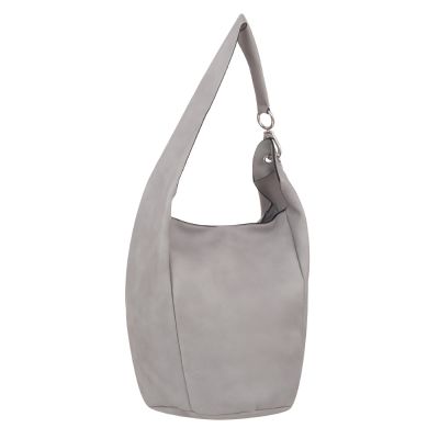 -33% MAGIC BAGS - szara asymetryczna torebka torba worek skóra A4