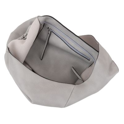 -33% MAGIC BAGS - szara asymetryczna torebka torba worek skóra A4
