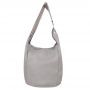 -33% MAGIC BAGS - szara asymetryczna torebka torba worek skóra A4