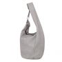 -33% MAGIC BAGS - szara asymetryczna torebka torba worek skóra A4