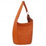 -33% MAGIC BAGS - camel ruda asymetryczna torebka torba worek skóra A4