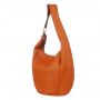 -33% MAGIC BAGS - camel ruda asymetryczna torebka torba worek skóra A4