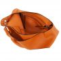 -33% MAGIC BAGS - camel ruda asymetryczna torebka torba worek skóra A4