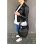 -33% MAGIC BAGS - czerwona asymetryczna torebka torba worek skóra A4