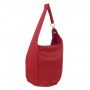 -33% MAGIC BAGS - czerwona asymetryczna torebka torba worek skóra A4