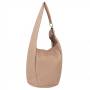 -33% MAGIC BAGS - beżowa asymetryczna torebka torba worek skóra A4