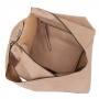-33% MAGIC BAGS - beżowa asymetryczna torebka torba worek skóra A4