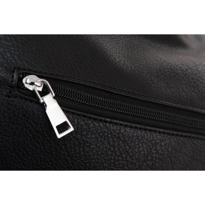 -33% CO & COO FASHION czarna torebka torba worek skóra A4 łańcuszek