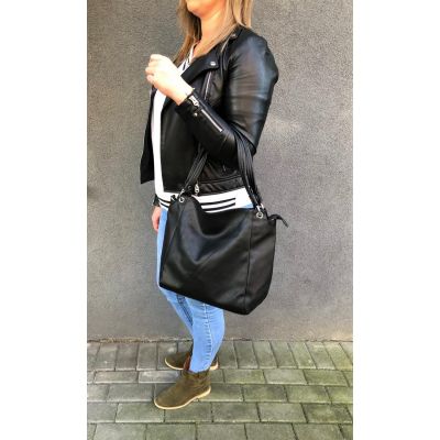 -35% szara popielata klasyczna skórzana torebka torba worek modna skóra