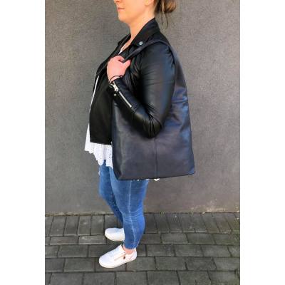 JASNOBEŻOWA TOREBKA WOREK SHOPPER KLASYCZNA TORBA
