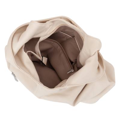 JASNOBEŻOWA TOREBKA WOREK SHOPPER KLASYCZNA TORBA