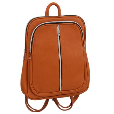 MAGIC BAGS camel rudy skórzany plecak modna torba A4