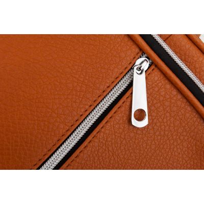 MAGIC BAGS camel rudy skórzany plecak modna torba A4