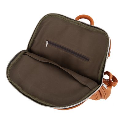 MAGIC BAGS camel rudy skórzany plecak modna torba A4