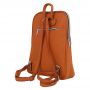 MAGIC BAGS camel rudy skórzany plecak modna torba A4
