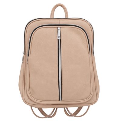 MAGIC BAGS beżowy nude skórzany plecak modna torba A4