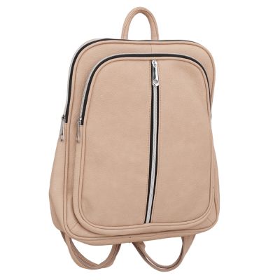 MAGIC BAGS beżowy nude skórzany plecak modna torba A4