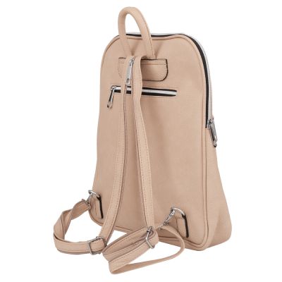 MAGIC BAGS beżowy nude skórzany plecak modna torba A4