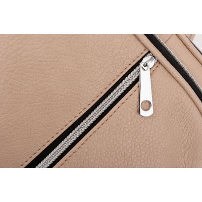 MAGIC BAGS beżowy nude skórzany plecak modna torba A4