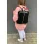 MAGIC BAGS granatowy skórzany plecak modna torba A4