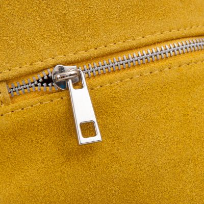 włoska zamszowa żółta torebka worek XL torba skórzana - zamsz natualny