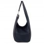 -33% MAGIC BAGS - granatowa asymetryczna torebka torba worek skóra A4