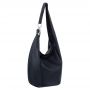 -33% MAGIC BAGS - granatowa asymetryczna torebka torba worek skóra A4