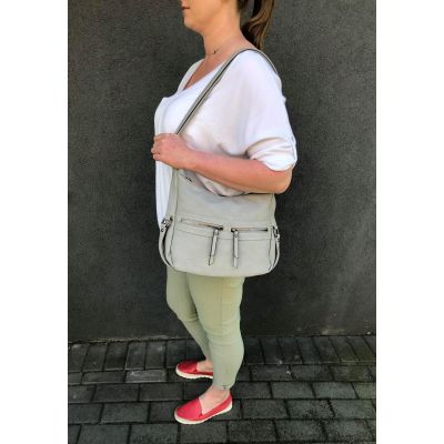 GALLANTRY szara torebka listonoszka kieszonki