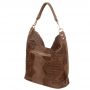 -33% Włoska cappuccino krokodyl A4 skórzana XL torebka shopper bag
