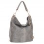 -30% Włoska szara krokodyl A4 skórzana XL torebka shopper bag