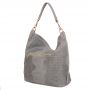 -30% Włoska szara krokodyl A4 skórzana XL torebka shopper bag