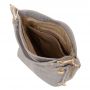 -30% Włoska szara krokodyl A4 skórzana XL torebka shopper bag