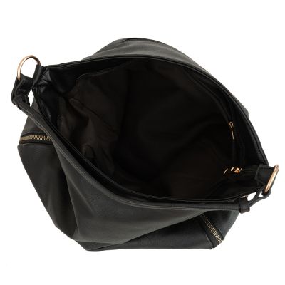 -35% FIRENZE BAGS czarna klasyczna skórzana torebka torba A4