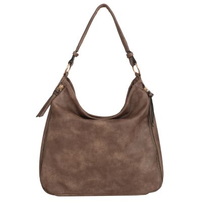 -35% FIRENZE BAGS cappuccino beżowa klasyczna skórzana torebka torba A4