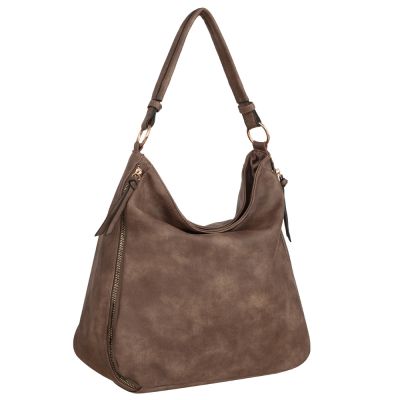 -35% FIRENZE BAGS cappuccino beżowa klasyczna skórzana torebka torba A4