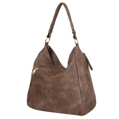 -35% FIRENZE BAGS cappuccino beżowa klasyczna skórzana torebka torba A4