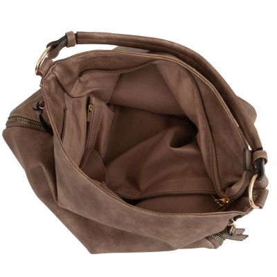 -35% FIRENZE BAGS cappuccino beżowa klasyczna skórzana torebka torba A4
