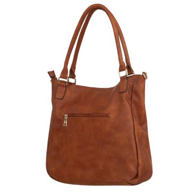 -30% FIRENZE BAGS camel ruda klasyczna skórzana torebka torba A4