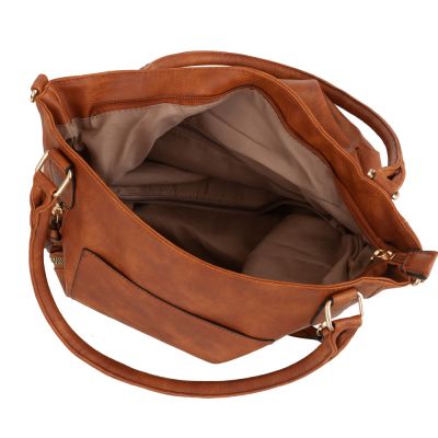 -30% FIRENZE BAGS camel ruda klasyczna skórzana torebka torba A4
