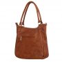 -30% FIRENZE BAGS camel ruda klasyczna skórzana torebka torba A4