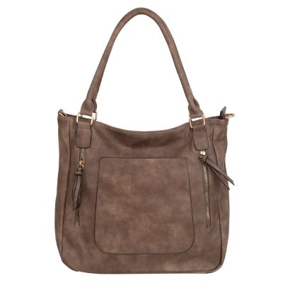 -30% FIRENZE BAGS taupe cappuccino klasyczna skórzana torebka torba A4