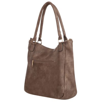 -30% FIRENZE BAGS taupe cappuccino klasyczna skórzana torebka torba A4